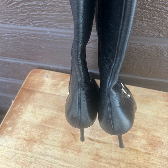 Gucci Black Leather Heeled Boots - Picture 3 of 4